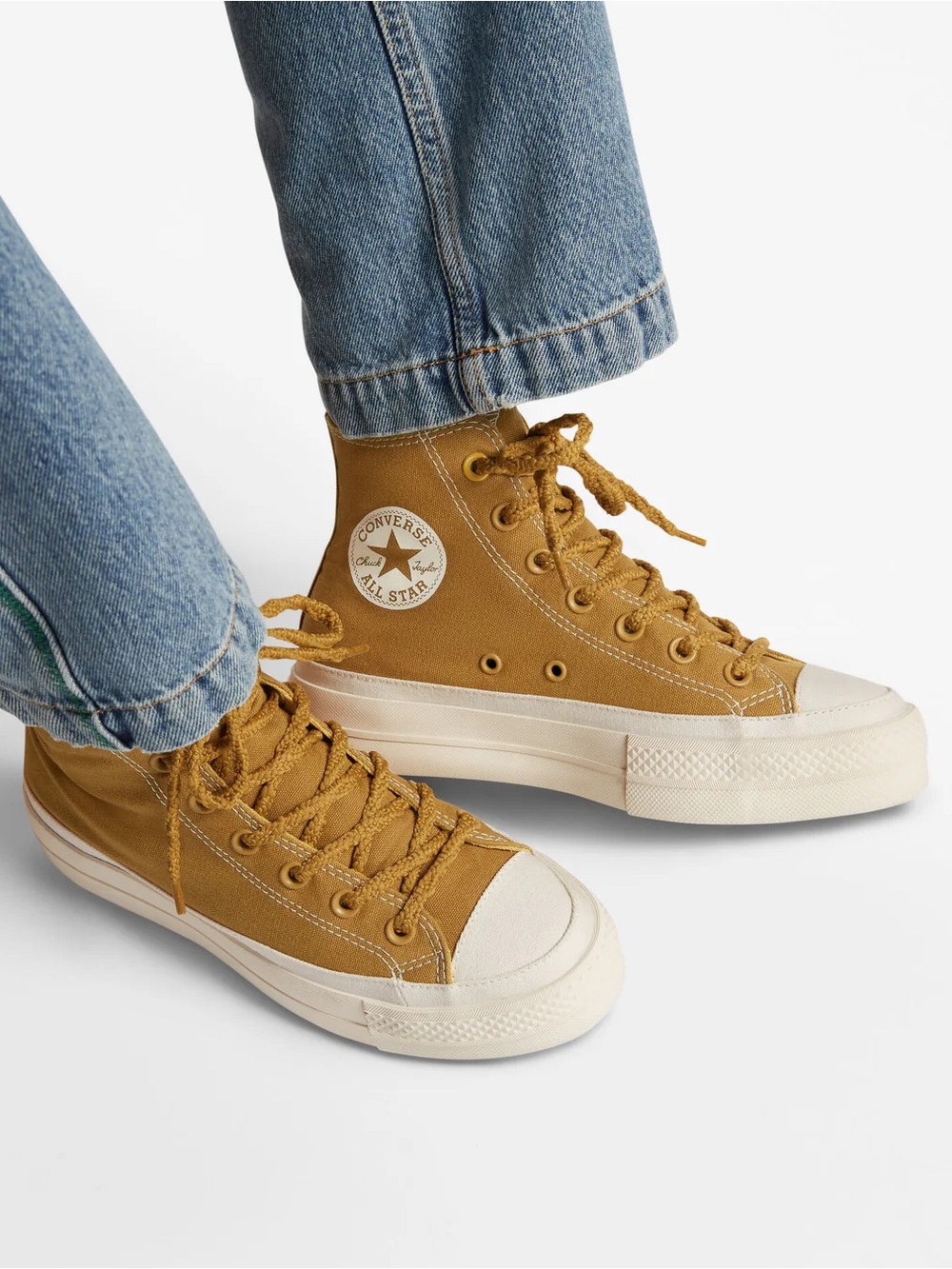 Converse High Top Platform Lift Burnt Honey Size 6.5